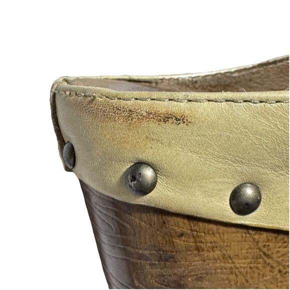 Dansko Nigella Leather mule strappy slip on Flower Clogs Shoes Sz 37 6.5 7 - Picture 4 of 9